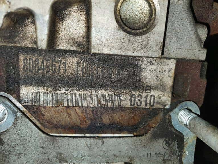 Moteur M47 D20 (204D1) vue 2