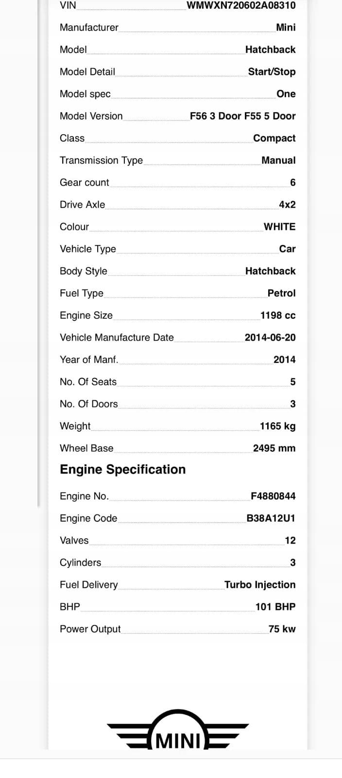 Moteur B38 A12 A — vue 7